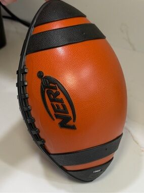 Vintage Nerf Football Weather Blitz Brown and Black Foam 2008 Hasbro
